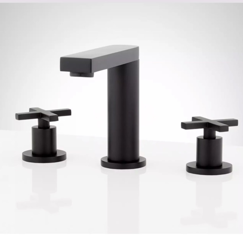 Signature Hardware Bilancio Widespread Bathroom Faucet Matte Black NIB